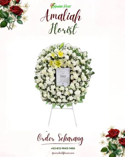 Krans Bunga Duka Cita di Cepokomulyo